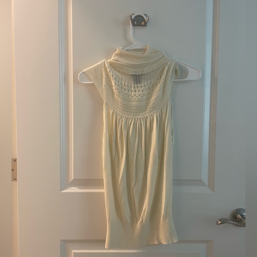 Vintage Sleeveless Knit Top | Cream